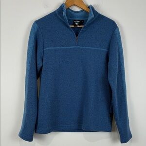 Kuhl Women’s Medium Alpaca Fleece 1/4 Zip Sweater Blue Speckled Gorpcore Camping